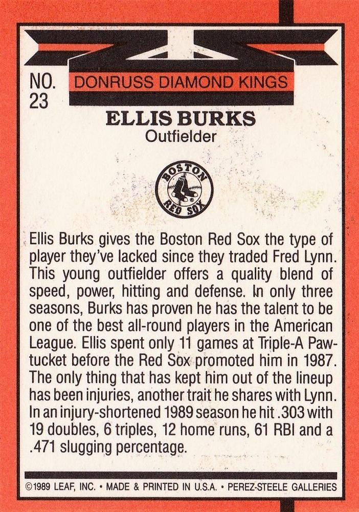 Ellis Burks  baseball card collectible - Main Image 2
