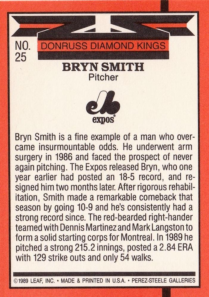 Bryn Smith  baseball card collectible - Main Image 2
