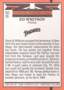 Ed Whitson  baseball card collectible - Main Image 2