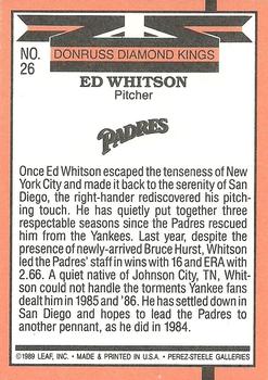 Ed Whitson  baseball card collectible - Main Image 2