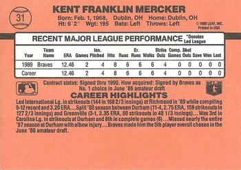 Kent Mercker  baseball card collectible - Main Image 2