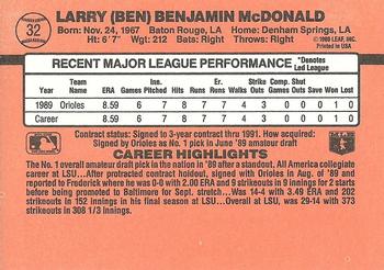Ben McDonald  baseball card collectible - Main Image 2