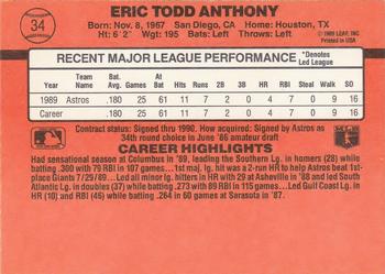 Eric Anthony  baseball card collectible - Main Image 2