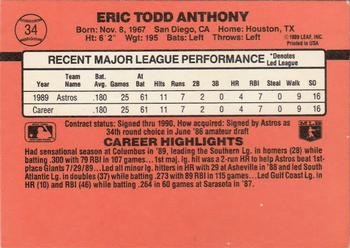 Eric Anthony  baseball card collectible - Main Image 2