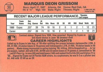 Marquis Grissom  baseball card collectible - Main Image 2