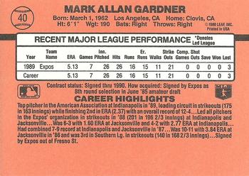 Mark Gardner  baseball card collectible - Main Image 2