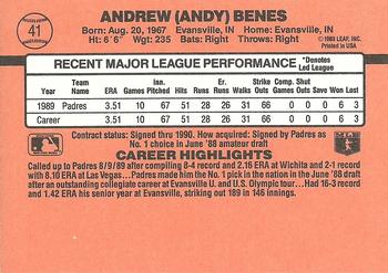 Andy Benes  baseball card collectible - Main Image 2