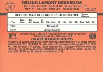 Delino DeShields  baseball card collectible - Main Image 2