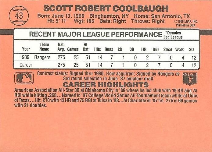 Scott Coolbaugh  baseball card collectible - Main Image 2
