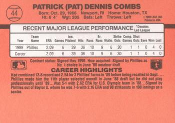 Pat Combs  baseball card collectible - Main Image 2