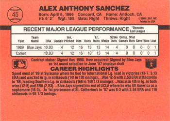 Alex Sanchez  baseball card collectible - Main Image 2