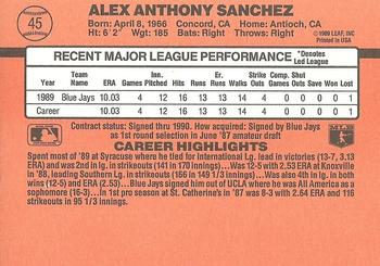 Alex Sanchez  baseball card collectible - Main Image 2