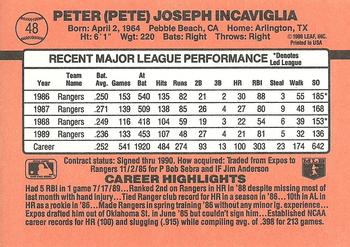 Pete Incaviglia  baseball card collectible - Main Image 2