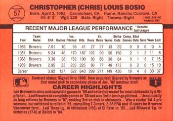 Chris Bosio  baseball card collectible - Main Image 2