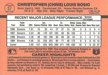 Chris Bosio  baseball card collectible - Main Image 2