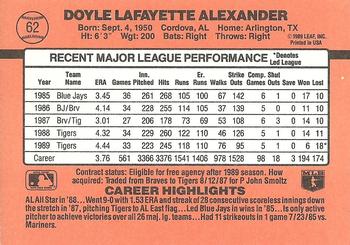 Doyle Alexander  baseball card collectible - Main Image 2