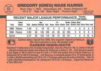 Greg Harris  baseball card collectible - Main Image 2