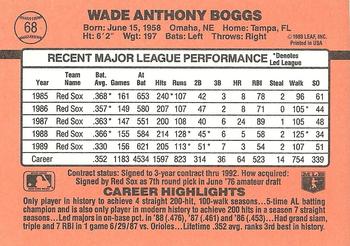 Wade Boggs  baseball card collectible - Main Image 2