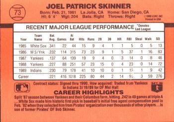 Joel Skinner  baseball card collectible - Main Image 2