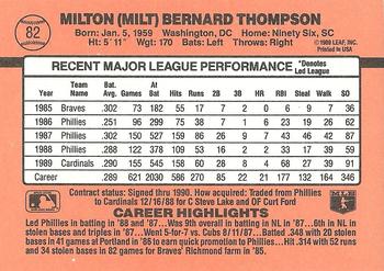 Milt Thompson  baseball card collectible - Main Image 2