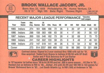 Brook Jacoby  baseball card collectible - Main Image 2