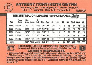 Tony Gwynn  baseball card collectible - Main Image 2