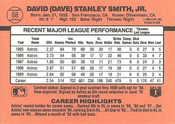 Dave Smith  baseball card collectible - Main Image 2