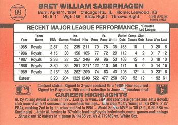 Bret Saberhagen  baseball card collectible - Main Image 2