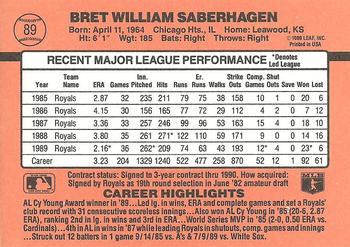 Bret Saberhagen  baseball card collectible - Main Image 2
