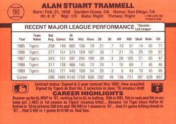 Alan Trammell  baseball card collectible - Main Image 2