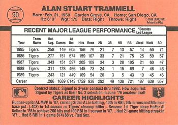 Alan Trammell  baseball card collectible - Main Image 2