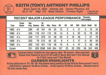 Tony Phillips  baseball card collectible - Main Image 2