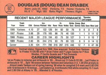 Doug Drabek  baseball card collectible - Main Image 2