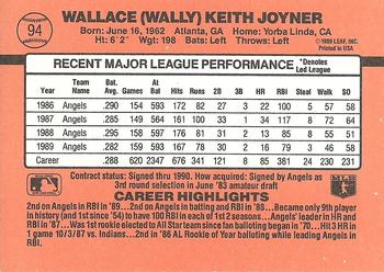 Wally Joyner  baseball card collectible - Main Image 2