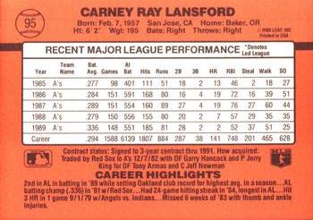 Carney Lansford  baseball card collectible - Main Image 2