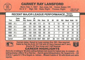 Carney Lansford  baseball card collectible - Main Image 2