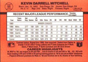 Kevin Mitchell  baseball card collectible - Main Image 2