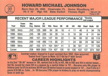 Howard Johnson  baseball card collectible - Main Image 2