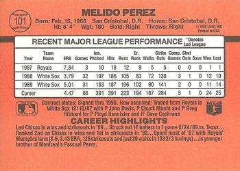 Melido Perez  baseball card collectible - Main Image 2