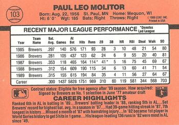 Paul Molitor  baseball card collectible - Main Image 2
