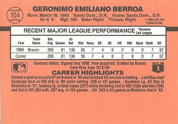 Geronimo Berroa  baseball card collectible - Main Image 2