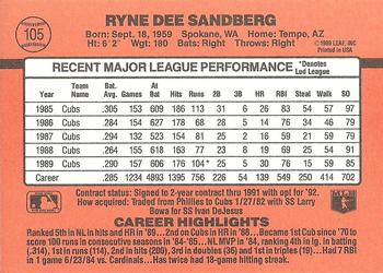 Ryne Sandberg  baseball card collectible - Main Image 2