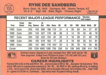 Ryne Sandberg  baseball card collectible - Main Image 2
