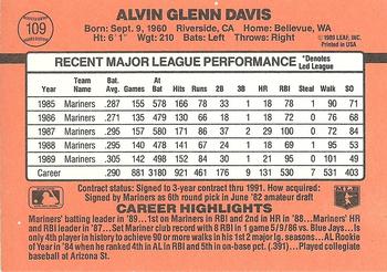 Alvin Davis  baseball card collectible - Main Image 2