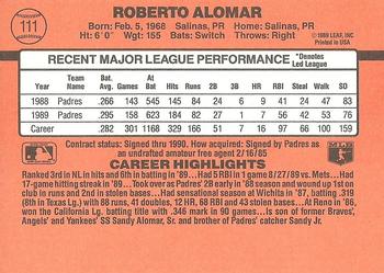 Roberto Alomar  baseball card collectible - Main Image 2