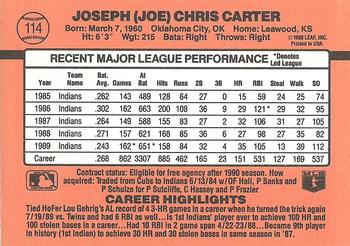 Joe Carter  baseball card collectible - Main Image 2
