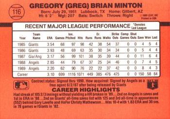 Greg Minton  baseball card collectible - Main Image 2
