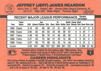 Jeff Reardon  baseball card collectible - Main Image 2
