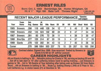 Ernest Riles  baseball card collectible - Main Image 2