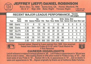 Jeff Robinson  baseball card collectible - Main Image 2